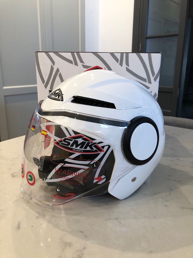 Casco Jet SMK Blanco Talla L