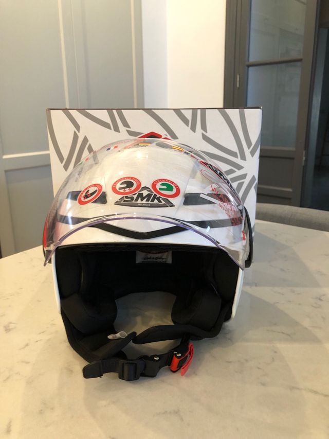 Casco Jet SMK Blanco Talla L