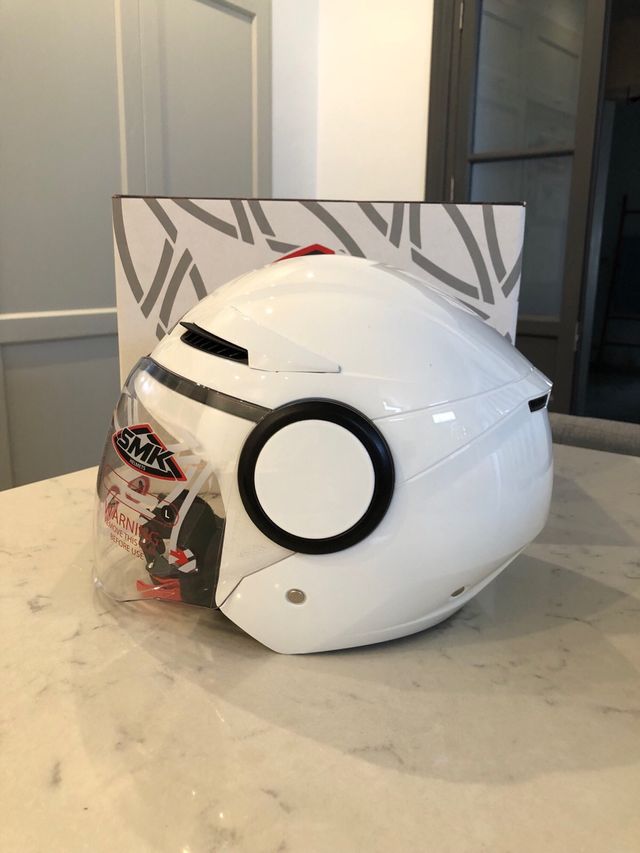 Casco Jet SMK Blanco Talla L