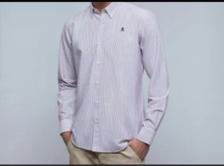 Camisa Scalpers Rayas Rosas y Blancas