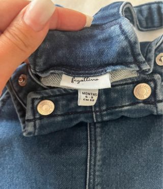 Completo H&M 6-9 mesi salopette jeans + camicia