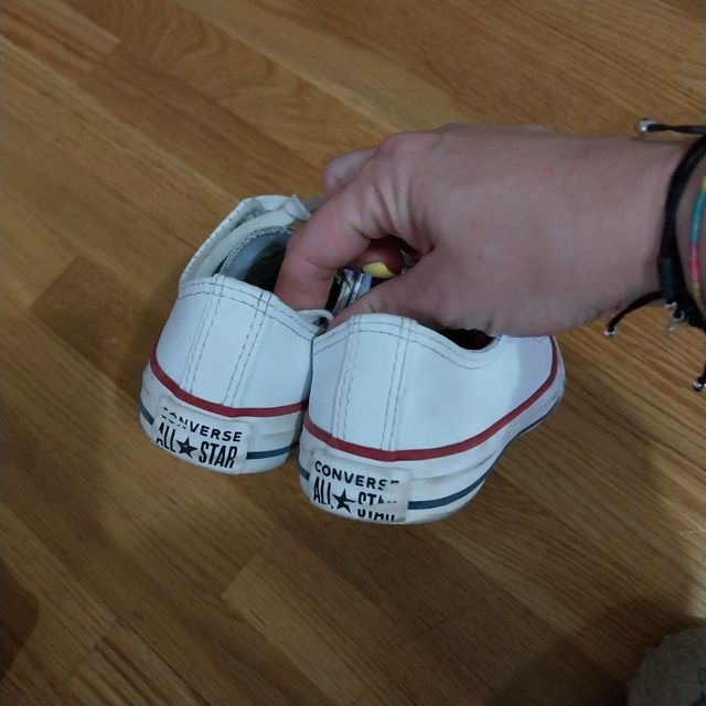Zapatillas de piel de niño  de Converse