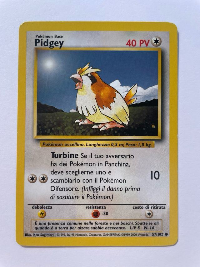 Carte Pokémon Pidgey e Bulbasaur Base