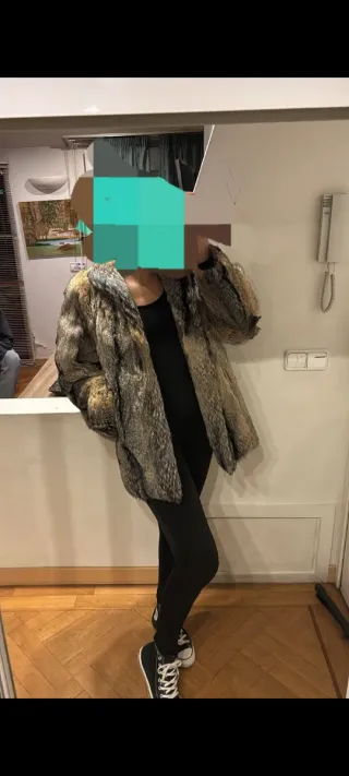 Abrigo de piel de zorro