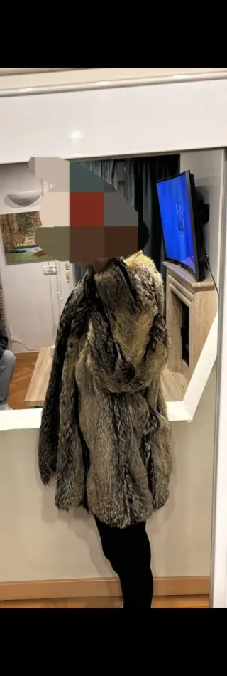 Abrigo de piel de zorro