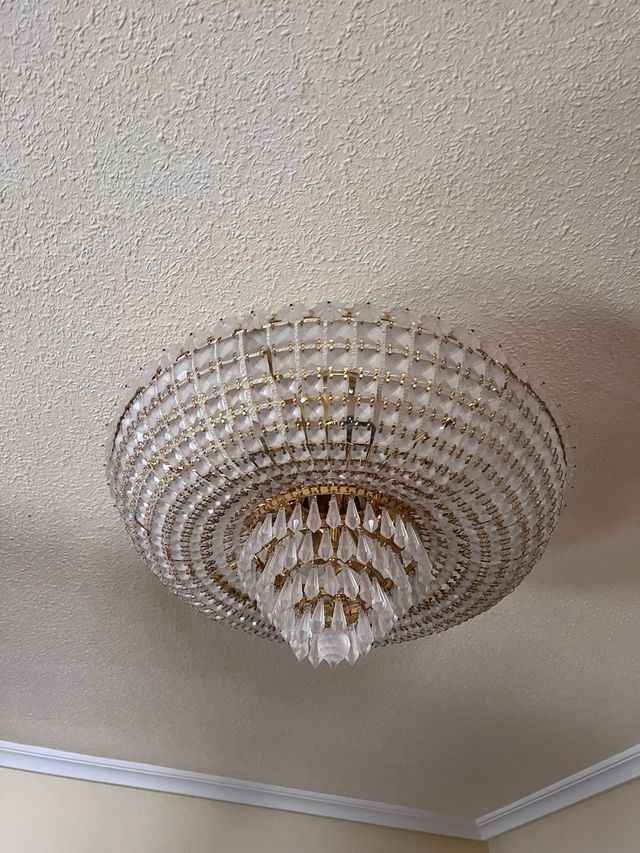 Lámpara de techo clásica cristal y metal