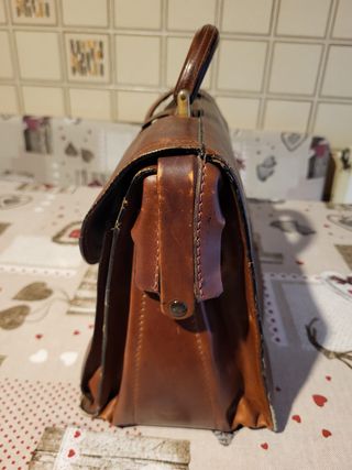 Borsa da medico o professionista in pelle marrone