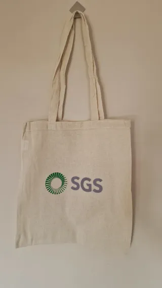 Lote 200 Bolsas Tote Beige logo SGS