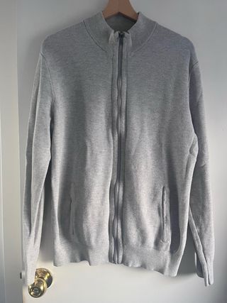 Chaqueta de lana gris hombre