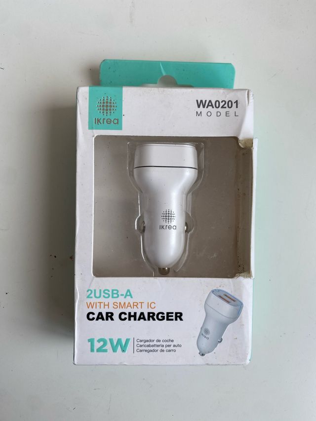 Cargador Coche Ikrea 2USB-A 12W