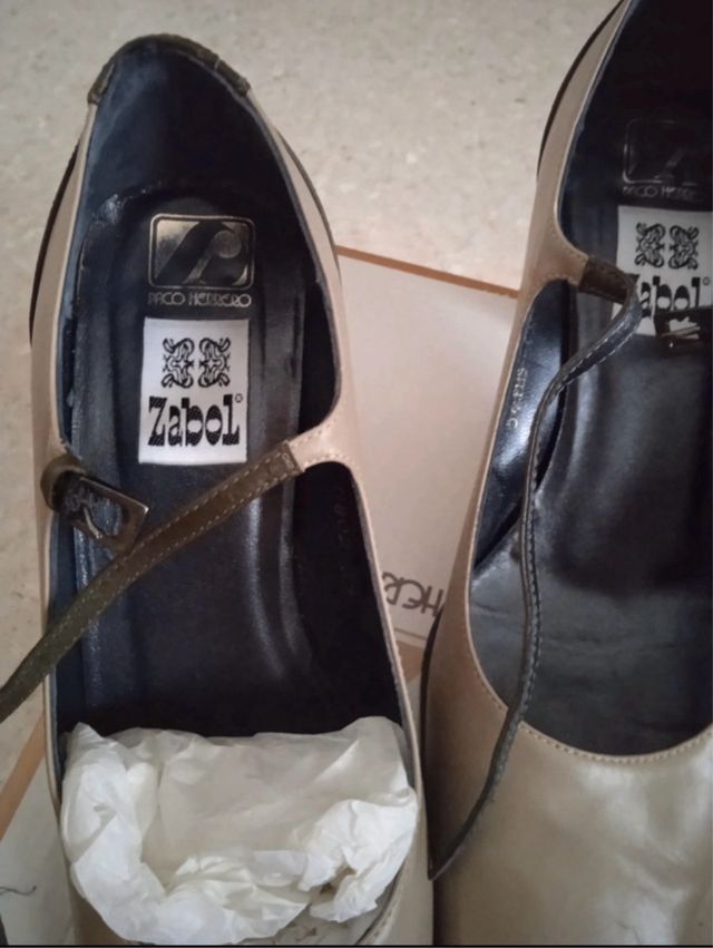 Zapatos Paco Herrero Beige/Verde Talla 37