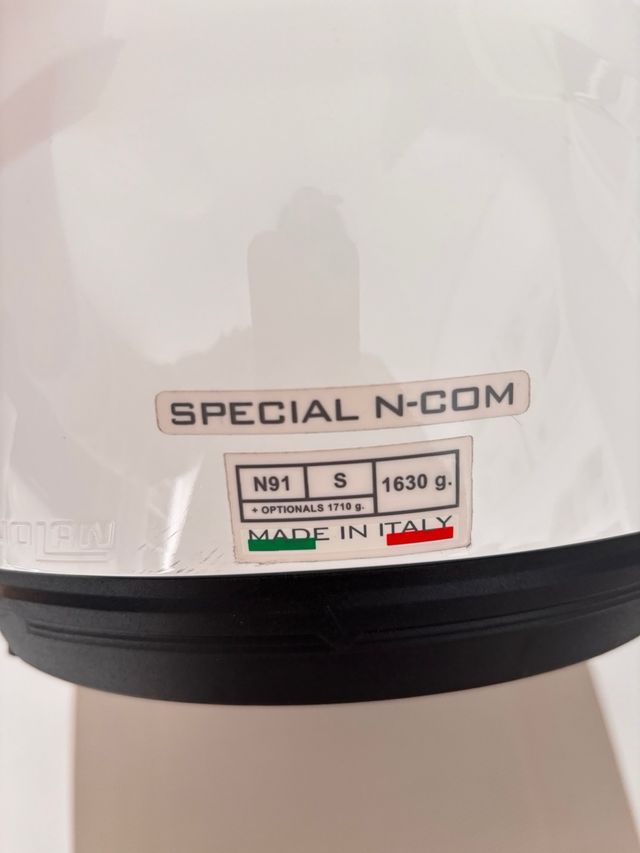 Casco moto Nolan N91 evo n-com especespeci blanco