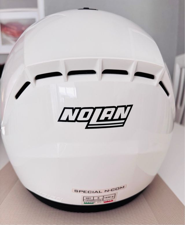 Casco moto Nolan N91 evo n-com especespeci blanco