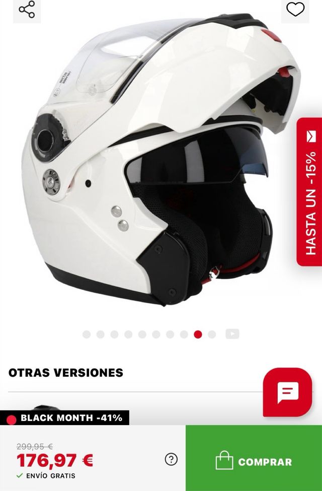 Casco moto Nolan N91 evo n-com especespeci blanco