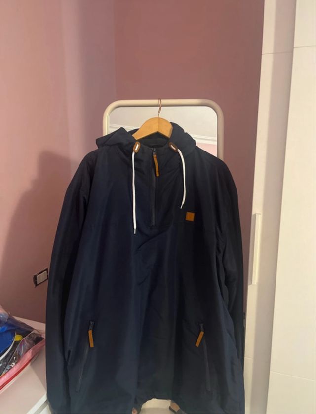 Giacca uomo blu con cappuccio