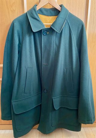 Abrigo de lana Burberry verde