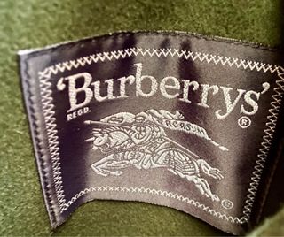 Abrigo de lana Burberry verde