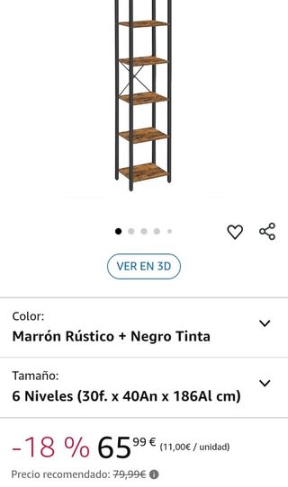 VASAGLE Librería Biblioteca Estantería