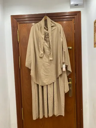 Conjunto Camisa Larga Estampada y Top Azul