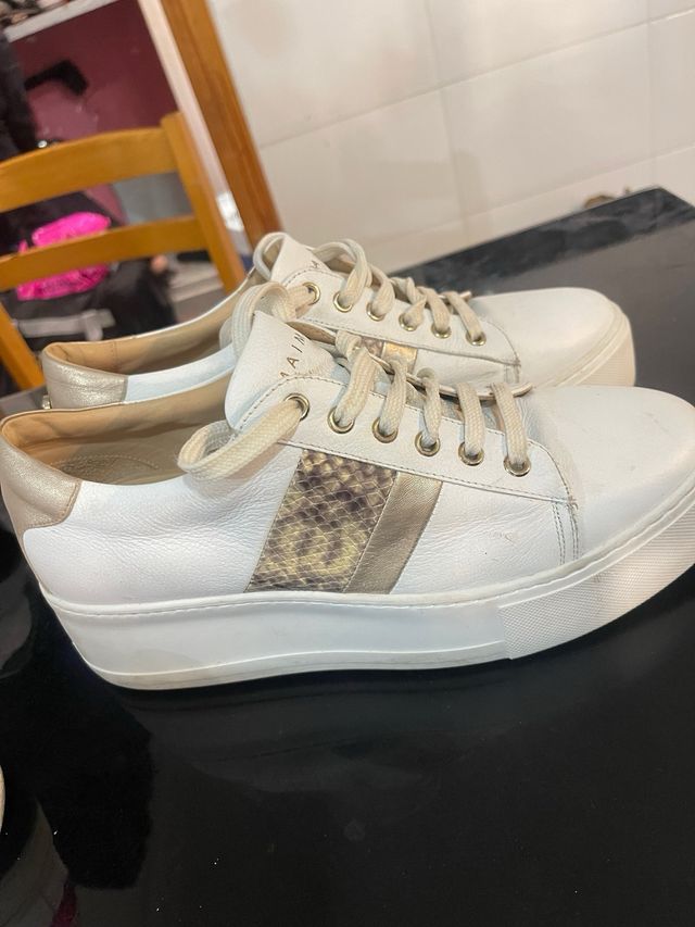 Zapatillas Mai Mai Mujer Talla 40 Blanco/Oro