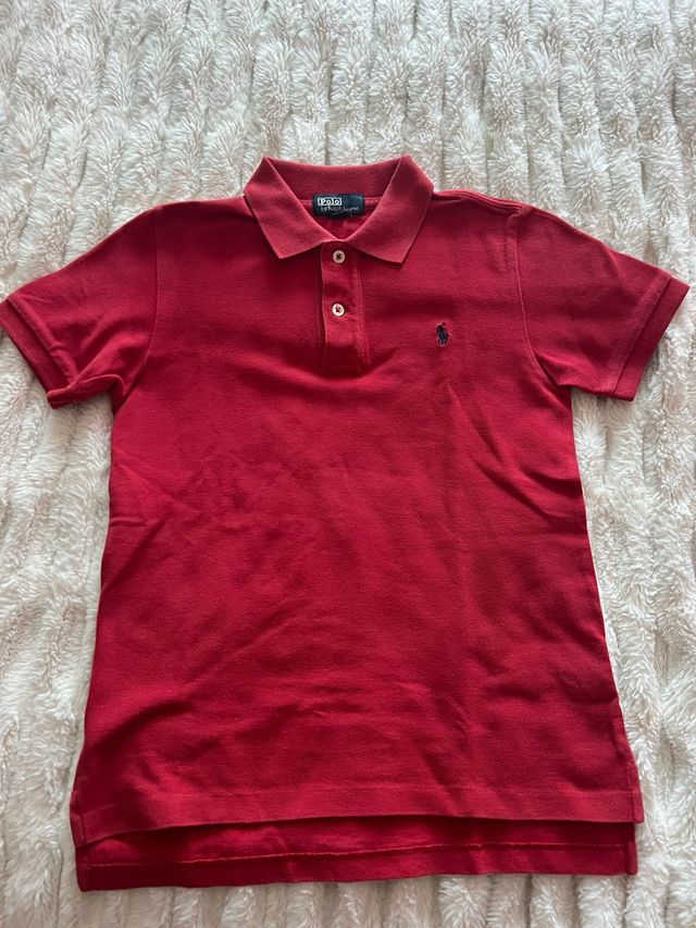 Polo Ralph Lauren Rojo -Talla 7- manga corta