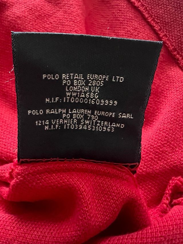 Polo Ralph Lauren Rojo -Talla 7- manga corta