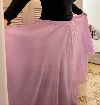 Falda danza oriental morada talla única