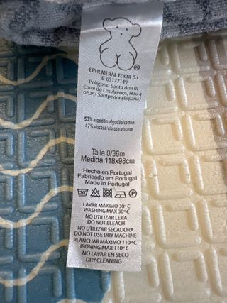 Saco y muselina Tous elefantes (  cochesito bebe)