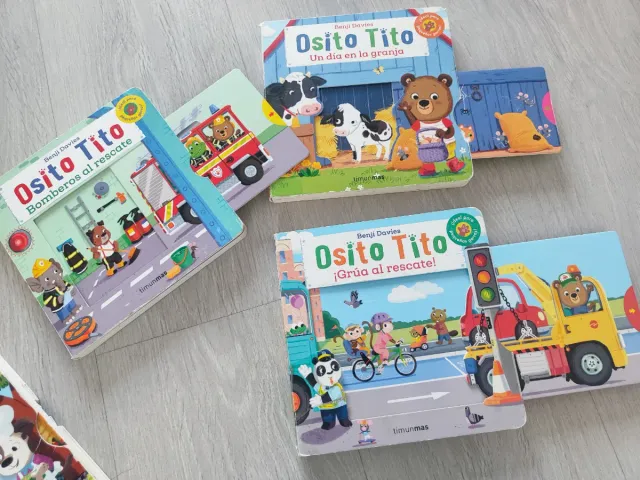 4 libros Osito Tito y peluche del Osito
