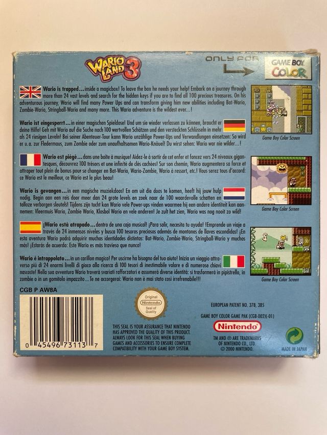 Wario Land 3 Completo Game Boy Color