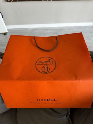 Bolsa de cartón Hermes naranja