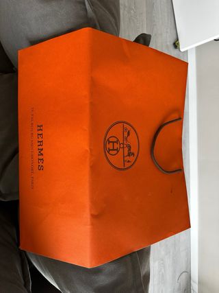 Bolsa de cartón Hermes naranja
