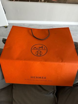 Bolsa de cartón Hermes naranja