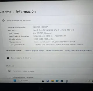 Ordenador Portátil Dell i5 9 Generación 