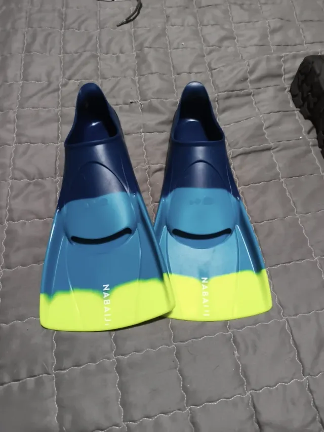Aletas de natación Nabaiji azul/amarillo