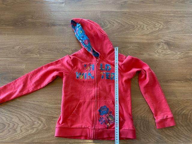 Chaqueta rosa con capucha 10 años
