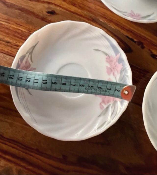 Juego de 6 tazas y platos Sulya Opal