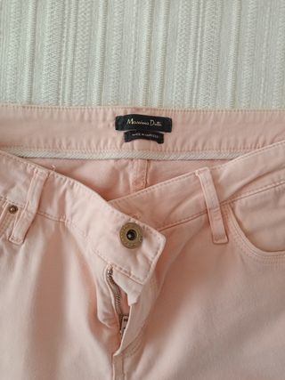 Pantalones Massimo Dutti Talla 42 Rosa