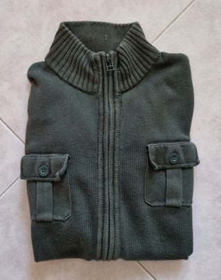 Maglione Okaidi bambino verde 10 anni