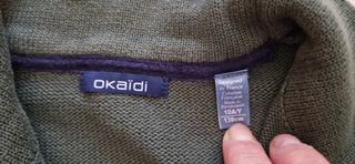 Maglione Okaidi bambino verde 10 anni