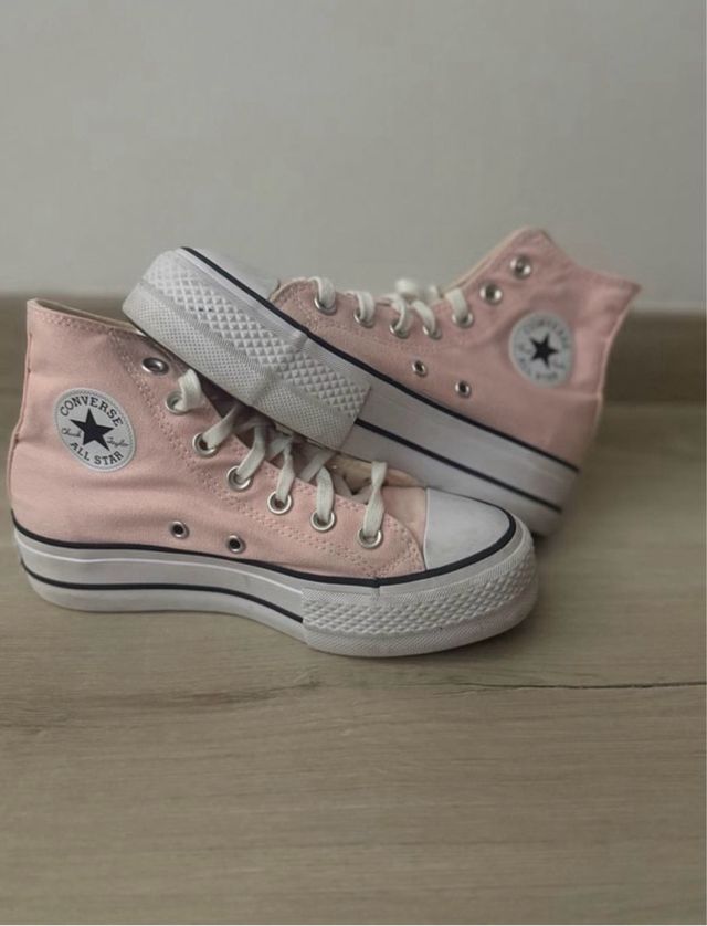 Converse plateau rosa taglia 35