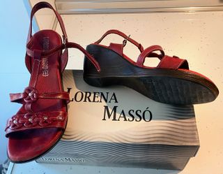 Sandalias de piel Lorena Massó Talla 40