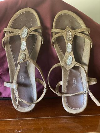Sandalias de piel Lorena Massó Talla 40