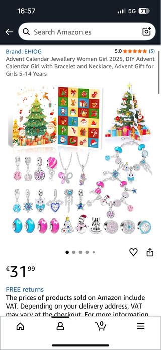 Pulsera Navidad EHIOG para Niña