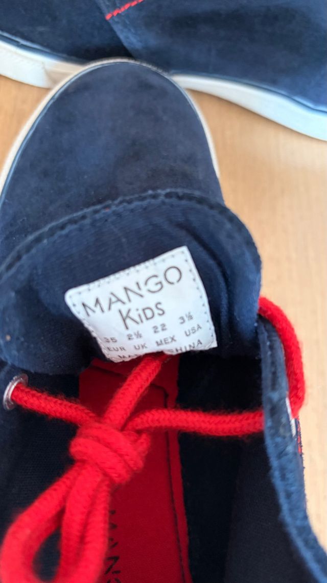 Botines ante azul Mango Kids