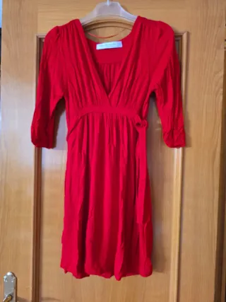 Vestido rojo manga 3/4