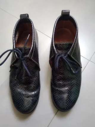 Zapatos Mujer Talla 37, azul marino.