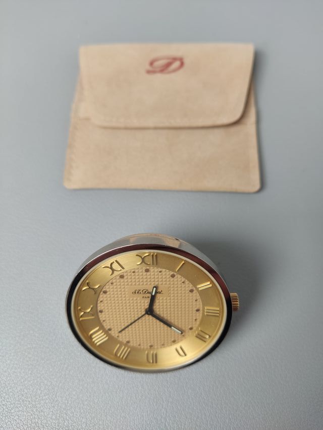 Despertador Dupont de Viaje Dorado