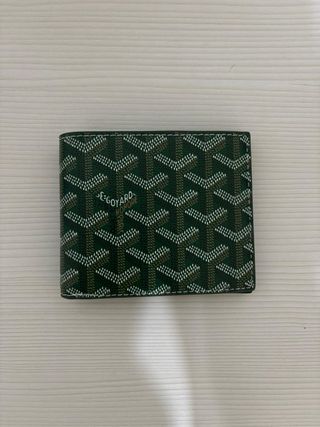 Cartera Goyard Verde y Beige