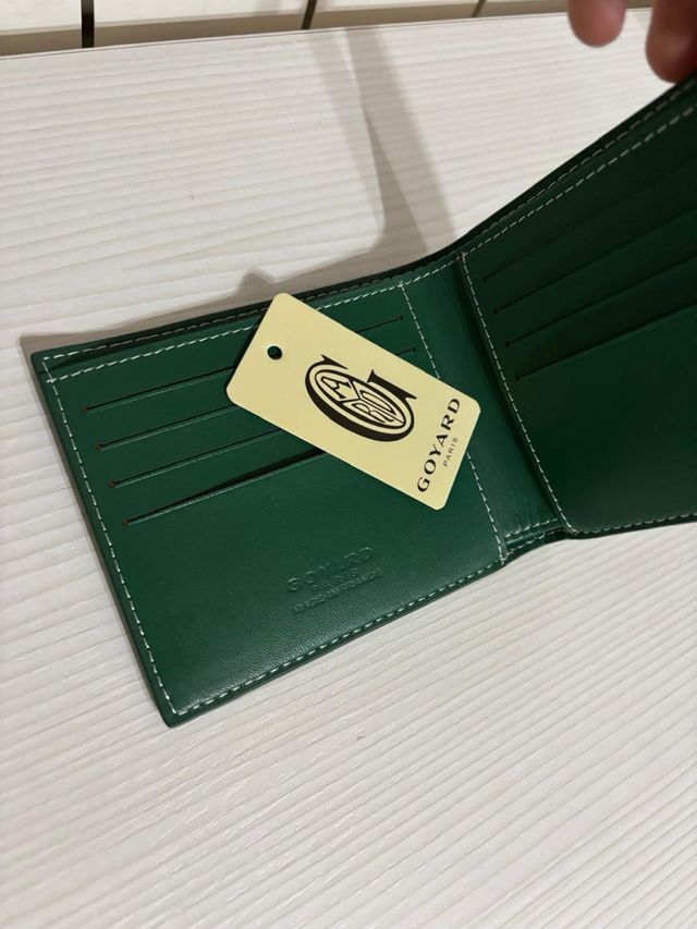 Cartera Goyard Verde y Beige